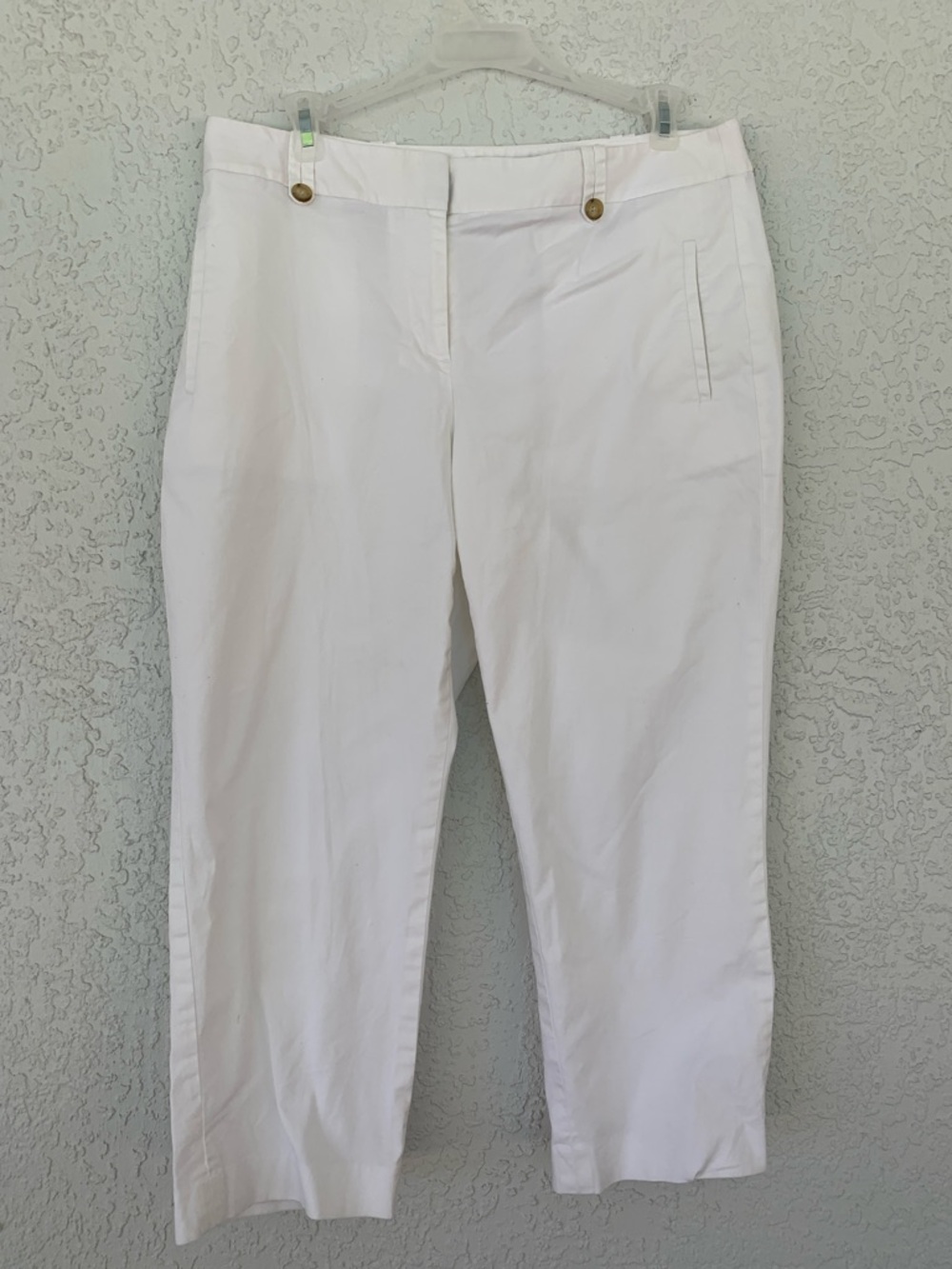 LOFT White Cotton Blend pants Julie style size 8